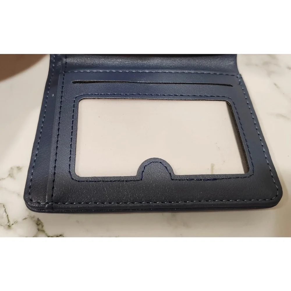 Crisscross Pattern Buckle Wallet In Blue